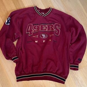 Lee Maroon San Francisco 49ers Embroidered Crewneck Sweatshirt